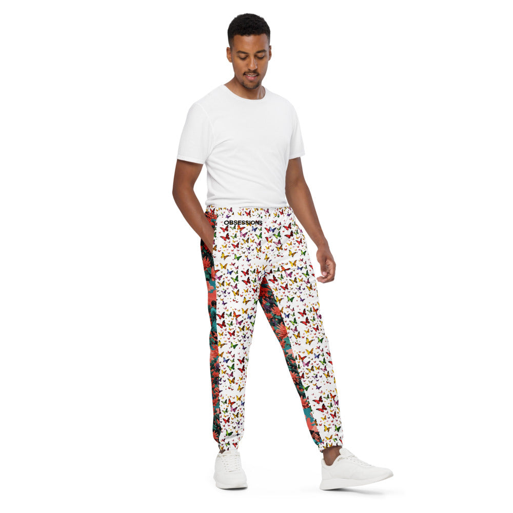 Obsessions unisex lovers butterfly paradise track pants