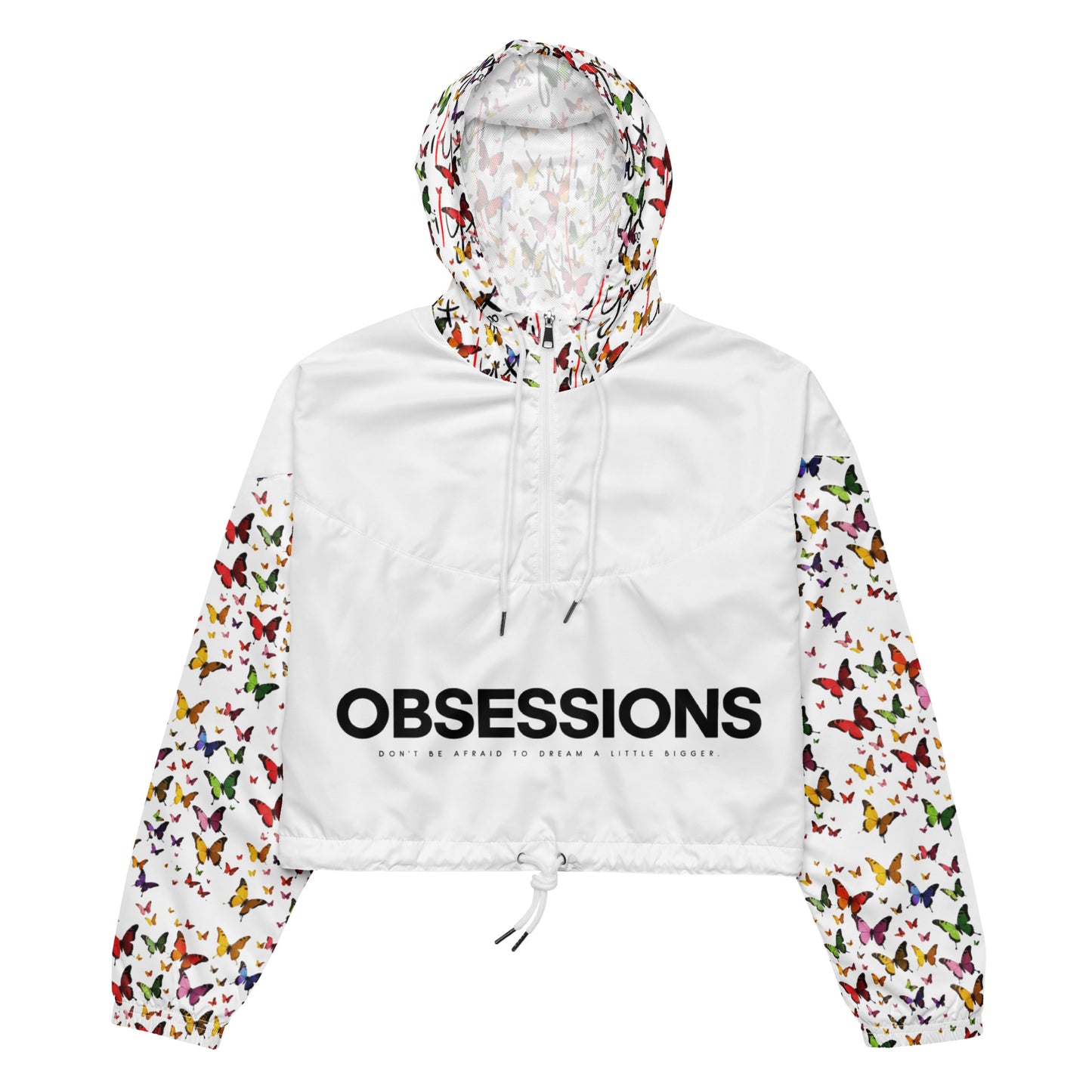 Obsessions Women’s lovers butterfly paradise cropped windbreaker