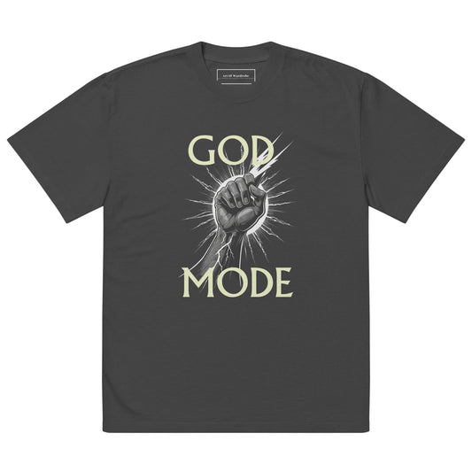 God Mode Oversized faded t-shirt